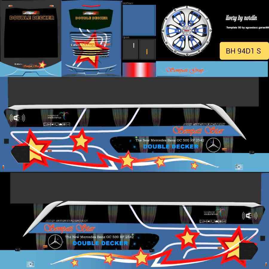 Livery Bus Simulator Indonesia Shd Double Decker Arena Modifikasi