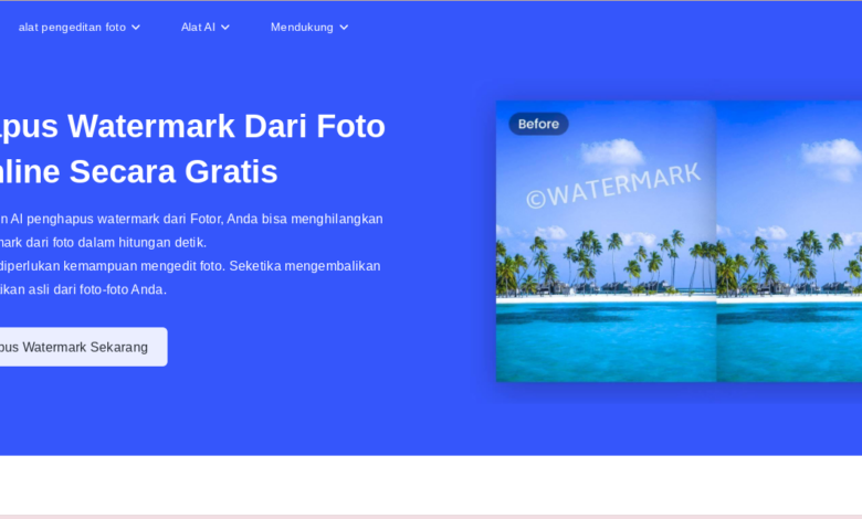 6 Website Penghapus Watermark tanpa Download Aplikasi