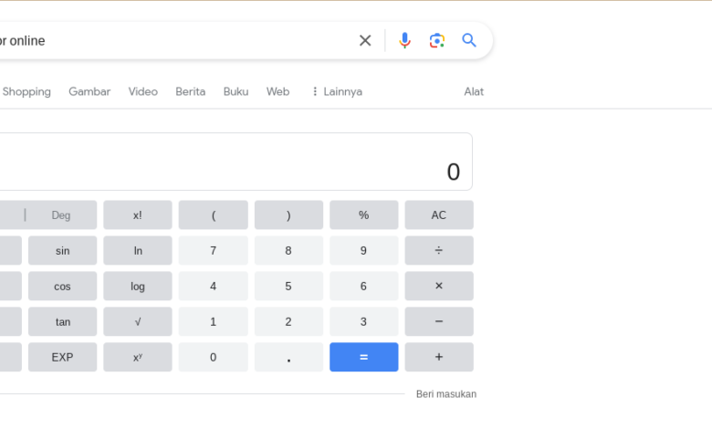 Cara Menggunakan Kalkulator Online di Browser